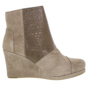 TOMS Desert Platform Wedge Bootie